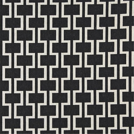 Designer Fabrics 54 in. Wide Midnight And Off White- Modern- Geometric Designer Quality Upholstery Fabric K0006G